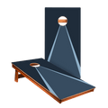 Classic Triangle Monotone Blue Backyard 2400 Cornhole Boards - WACA-000459 | American Cornhole Association