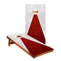 Classic Triangle Red Distressed Backyard 2400 Cornhole Boards - WACA-000460 | American Cornhole Association