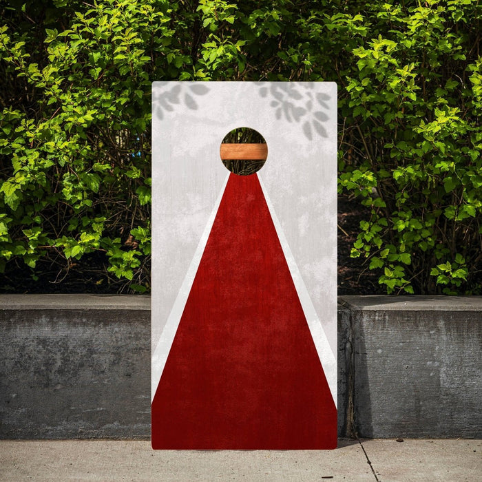 Classic Triangle Red Distressed Backyard 2400 Cornhole Boards - WACA-000460 | American Cornhole Association