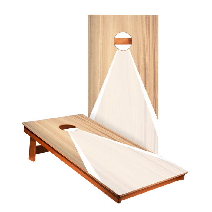 Classic Triangle White Wood Backyard 2400 Cornhole Boards - WACA-000461 | American Cornhole Association