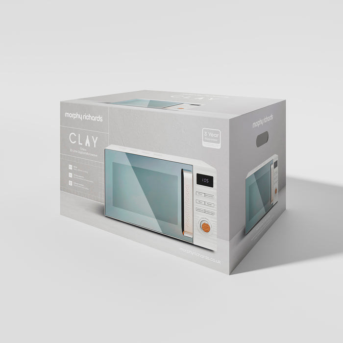 Clay 20L 800W Digital White Microwave - China Clay