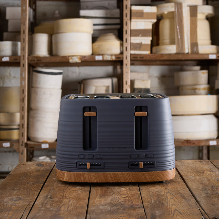Clay 4-Slice Grey Toaster - Flint