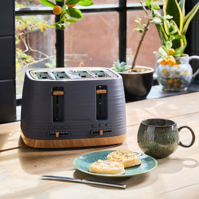 Clay 4-Slice Grey Toaster - Flint