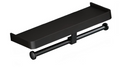 Commercial: Double Paper Holder with Shelf - Matt Black