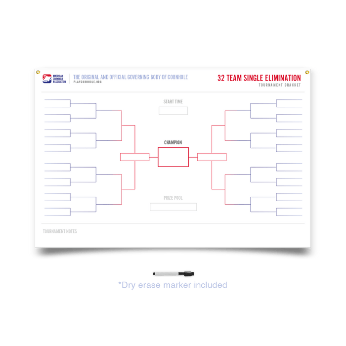 Cornhole Tournament Brackets - 32 Team 106304 | American Cornhole Association