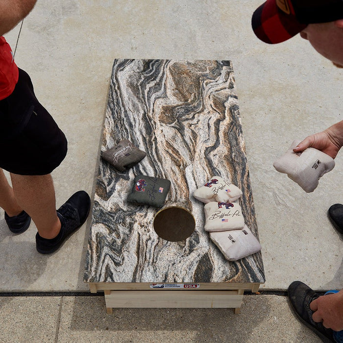 Dark Marble Star Cornhole Boards, - American Cornhole Association
