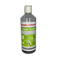 A translucent bottle labeled 'Morphy Richards Water Softener' with visible crystals and water level.