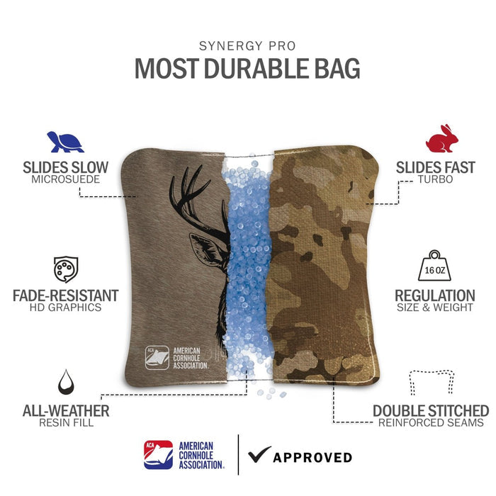 Deer Camo Synergy Pro Cornhole Bags - Brown 106208-382 | American Cornhole Association