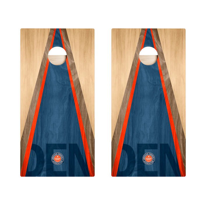 Denver Football Gameday Classic Triangle Star Cornhole Boards - American Cornhole Association