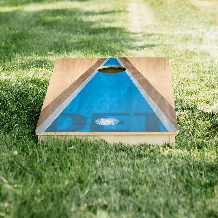 Detroit Football Gameday Classic Triangle Star Cornhole Boards - ACA - 000454 | American Cornhole Association