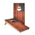 Distressed Wood Flag Backyard 1x2 ft Cornhole Boards - WACA - 500414 | American Cornhole Association