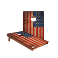 Distressed Wood Flag Backyard 2300 Cornhole Boards - WACA - 900414 | American Cornhole Association