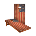 Distressed Wood Flag Backyard 2400 Cornhole Boards - WACA - 000414 | American Cornhole Association