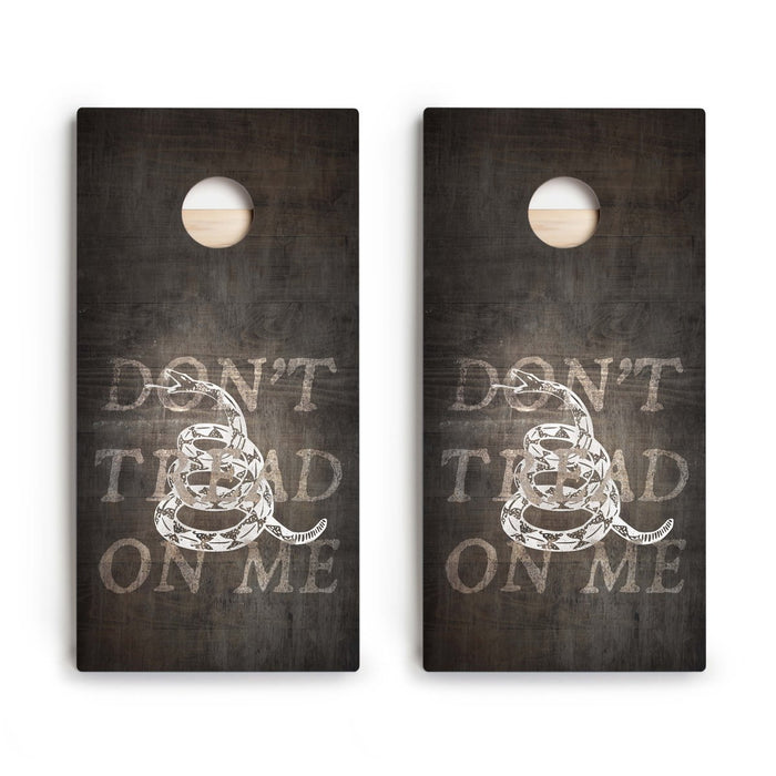 Don’t Tread On Me Black Star Cornhole Boards - ACA - 000175 | American Cornhole Association