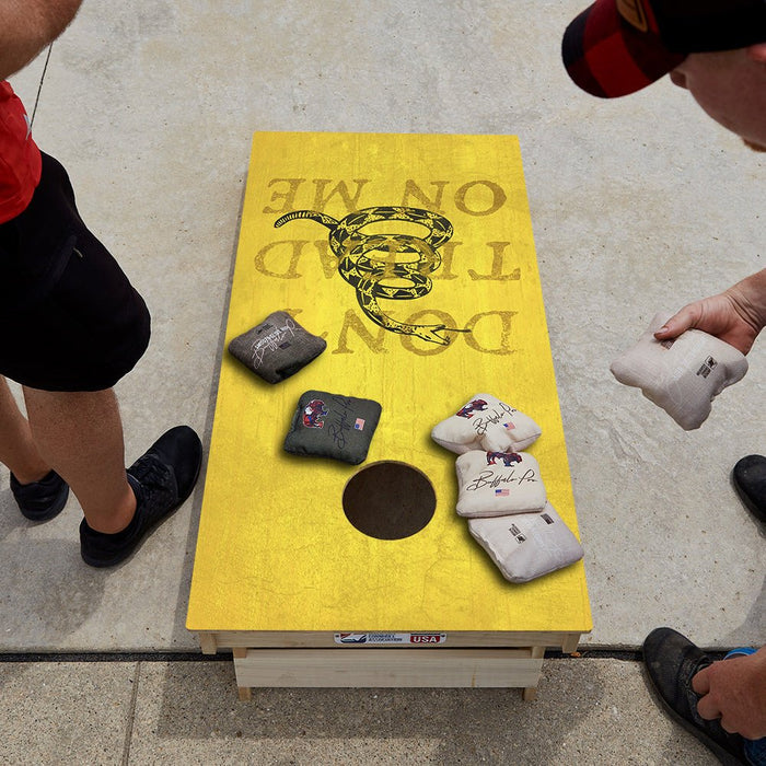 Don’t Tread On Me Yellow Star Cornhole Boards - ACA - 000174 | American Cornhole Association