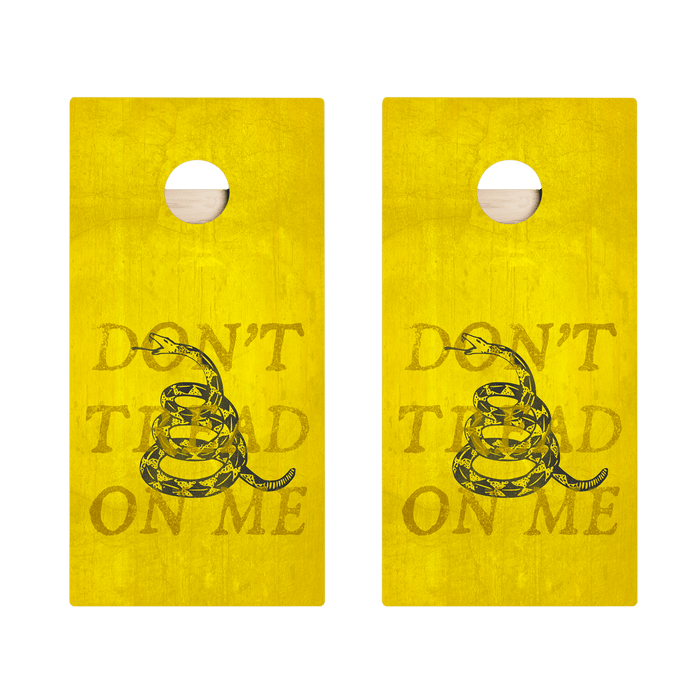Don’t Tread On Me Yellow Star Cornhole Boards - ACA - 000174 | American Cornhole Association