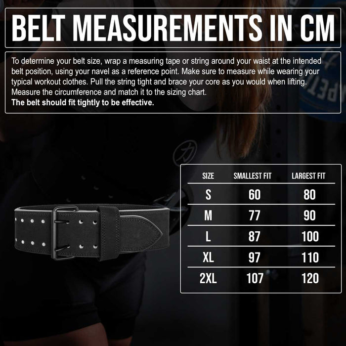 Double Prong Belt, All Black, 10MM - IPF Approved - Strength Shop