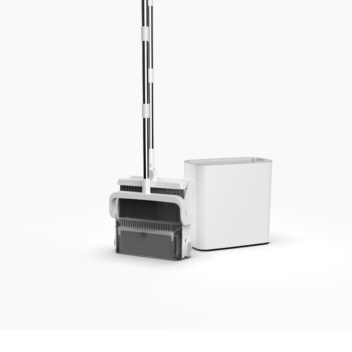 DustDockPro by CleanMattix- Premium 3-in-1 Broom, Dustpan, and Bin/Trashcan