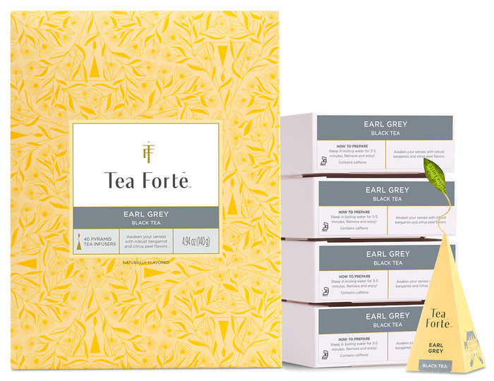 Earl Grey Event Box 40ct, open with infuser