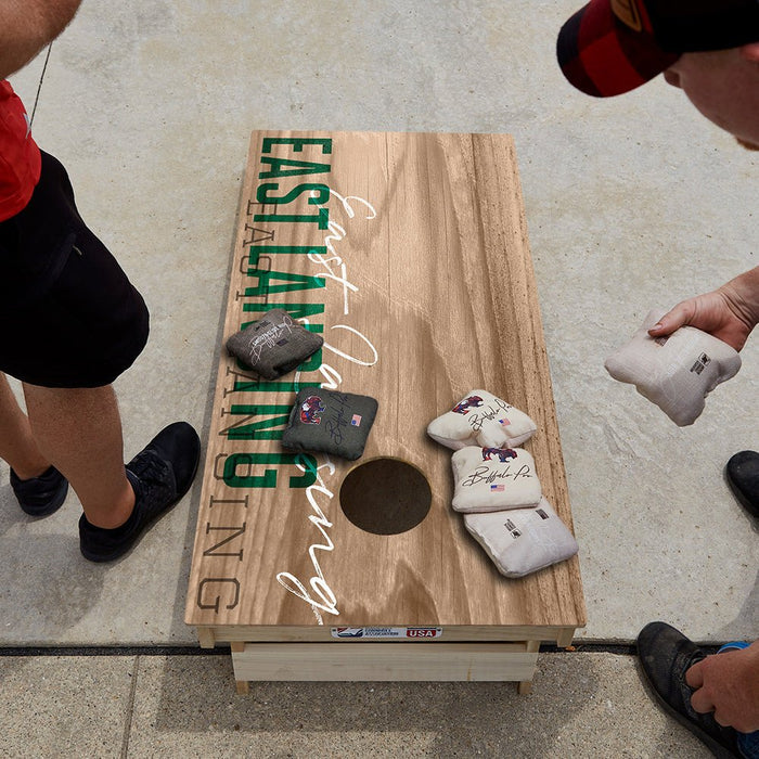 East Lansing Campus Gameday Star Cornhole Boards - ACA - 000206 | American Cornhole Association