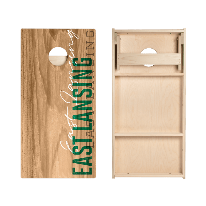 East Lansing Campus Gameday Star Cornhole Boards - ACA - 000206 | American Cornhole Association