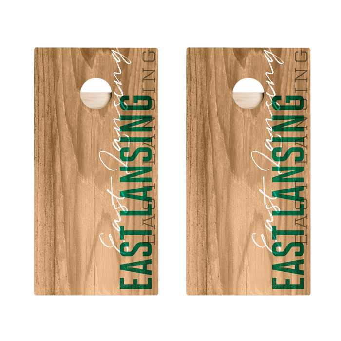 East Lansing Campus Gameday Star Cornhole Boards - ACA - 000206 | American Cornhole Association