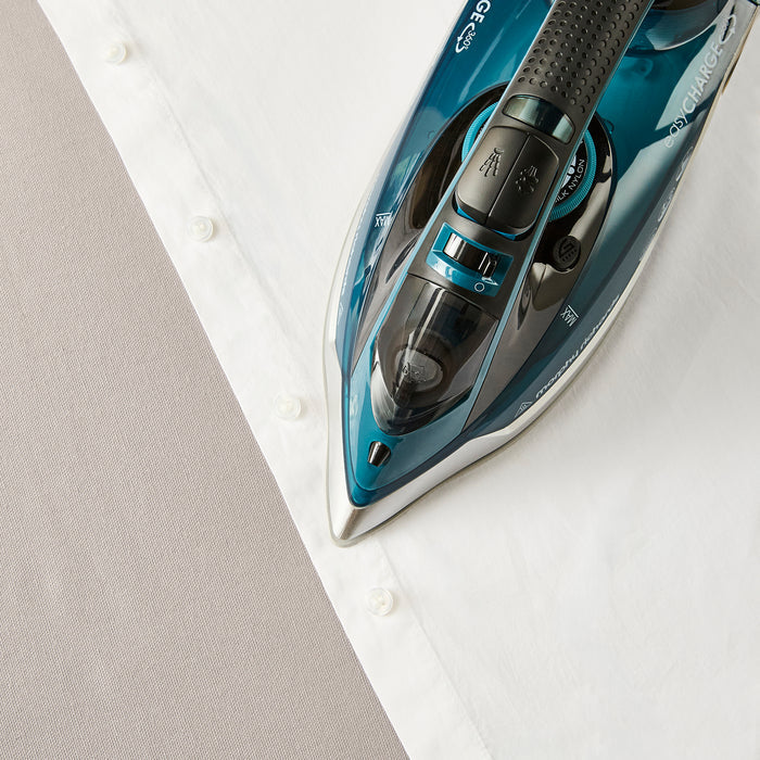 cordless iron in utility room