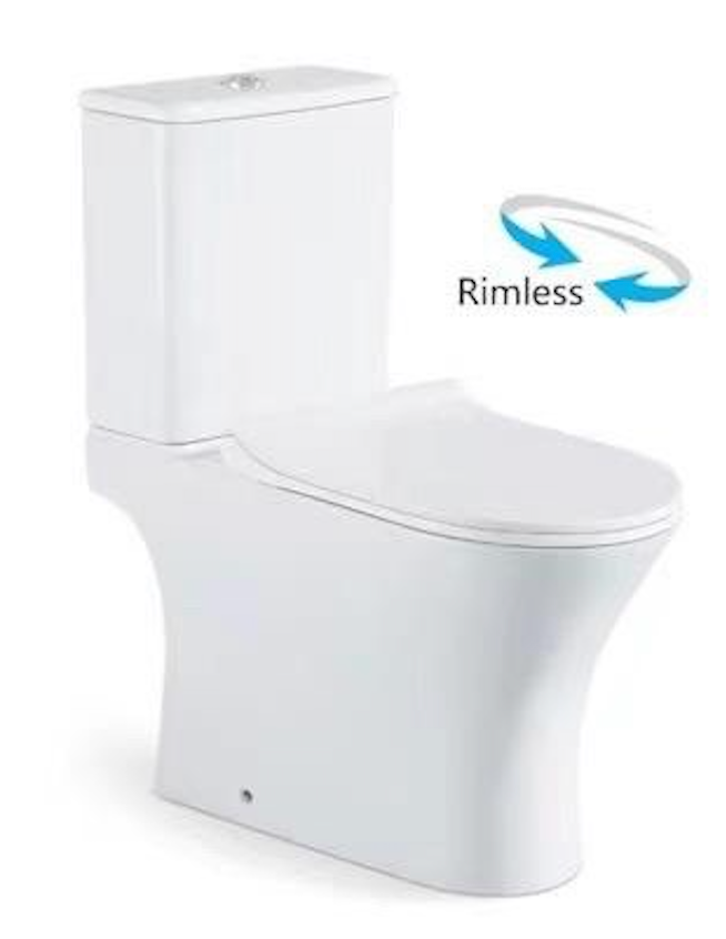 ELEXI Washdown Rimless WC Complete Set (P-180mm) - White