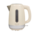 Beige electric kettle with Morphy Richards branding on a white background
