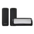 Morphy Richards cannisters and bread bin on a white background