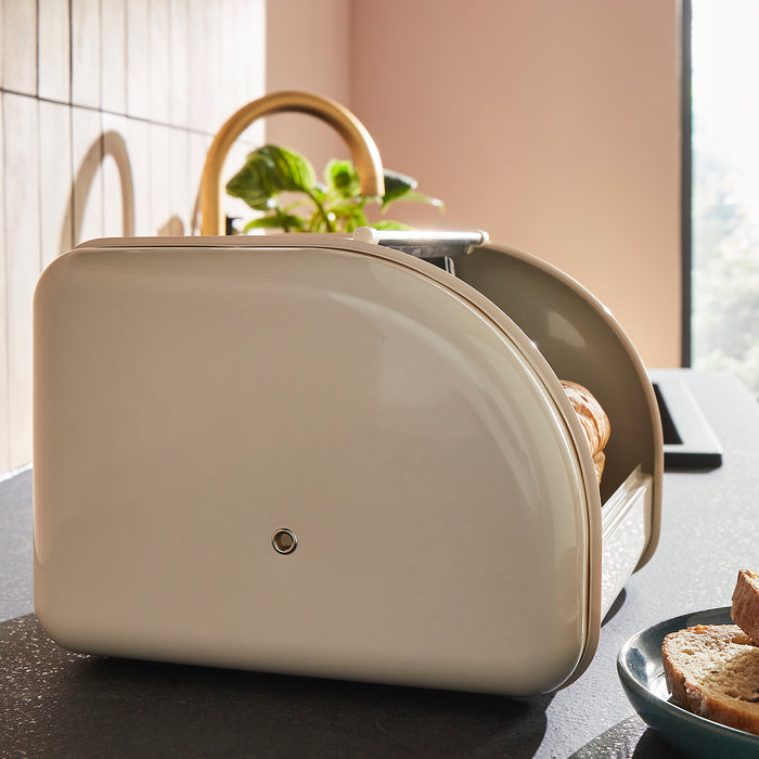 Morphy Richards bread roller on a kitchen counter with bread and butter