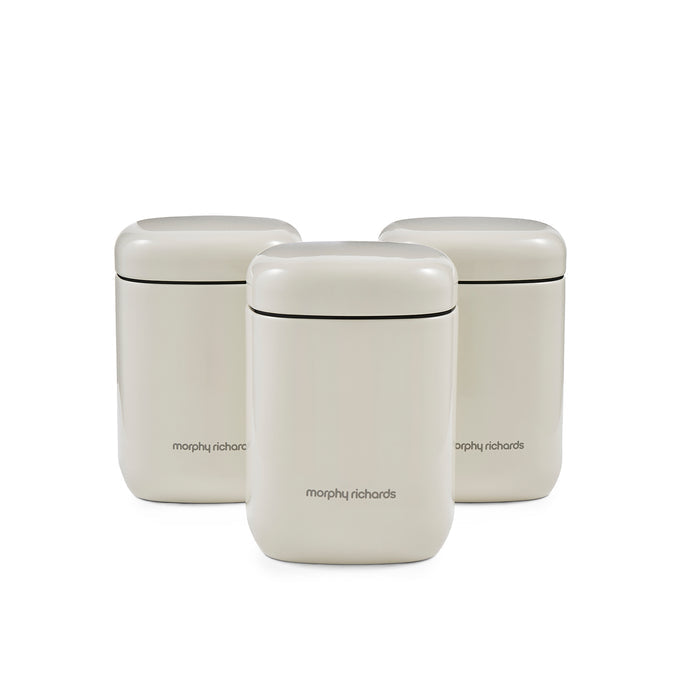 Morphy Richards cannisters on a white background