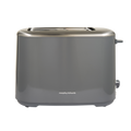 Grey toaster with 'Morphy Richards' branding on a white background