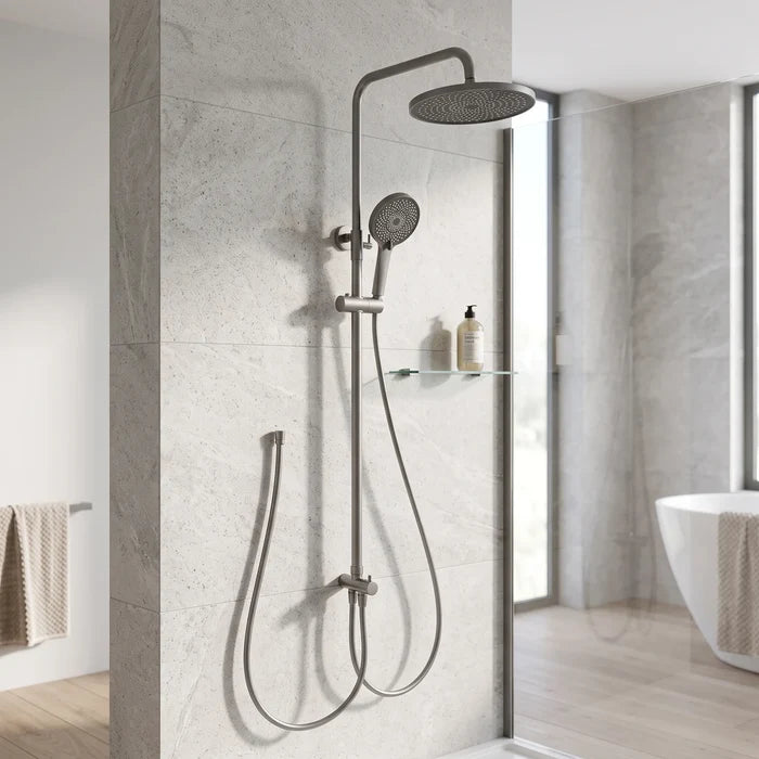 Exposed Shower Bar Set (for Instant Water Heater used) - Grey in a room setting