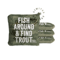 Fish Around Find Trout Limited Edition Synergy Soft Cornhole Bags | 05.26 DROP - 107041-132 | American Cornhole Association