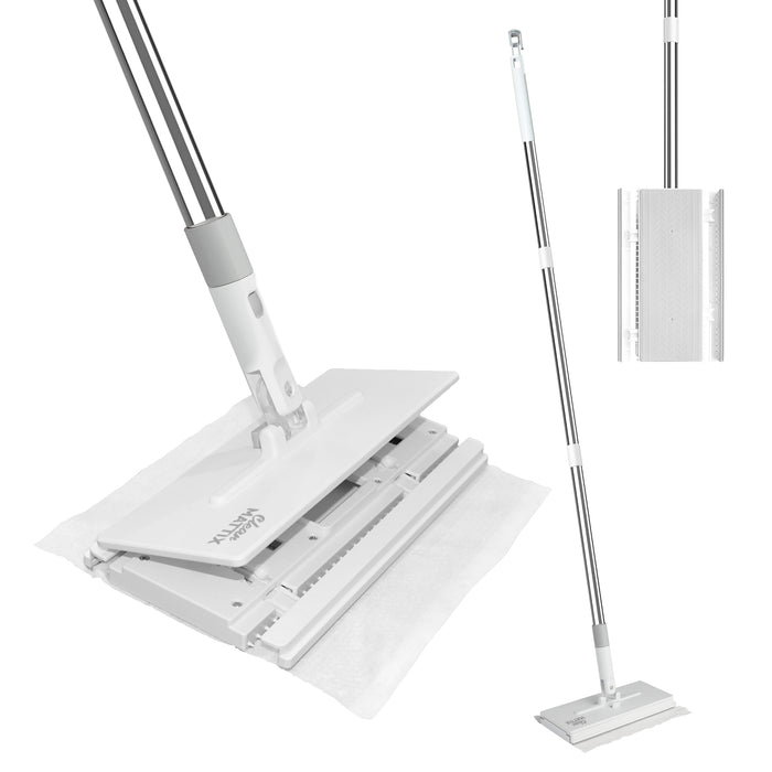 FlexiClamp Sweep & Mop Kit - Smarter Mop - Compatible with Swiffer Pads- for Home and Kitchen