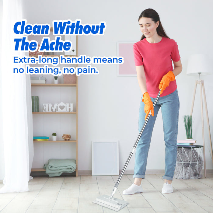 FlexiClamp Sweep & Mop Kit - Smarter Mop - Compatible with Swiffer Pads- for Home and Kitchen