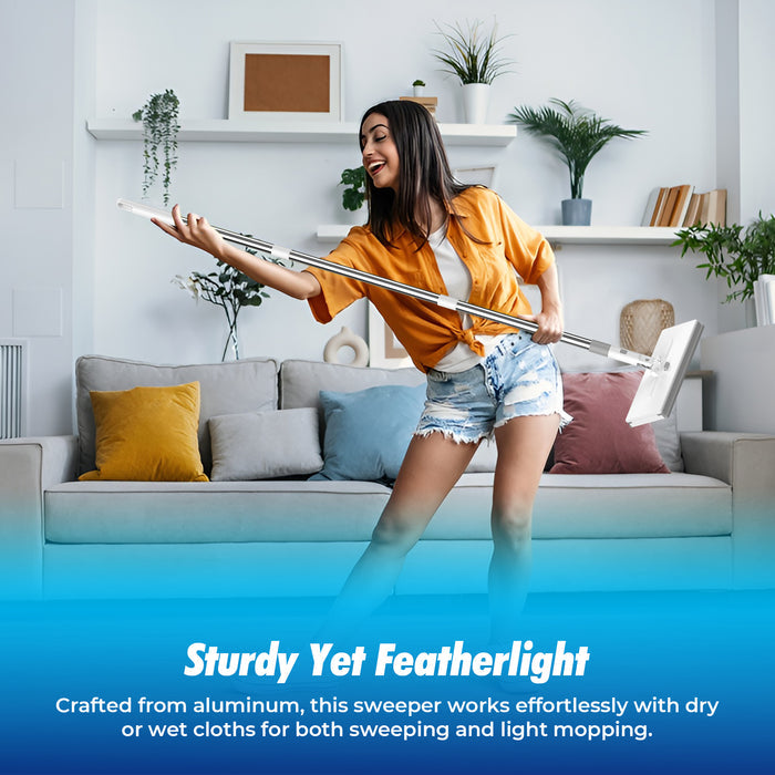 FlexiClamp Sweep & Mop Kit - Smarter Mop - Compatible with Swiffer Pads- for Home and Kitchen