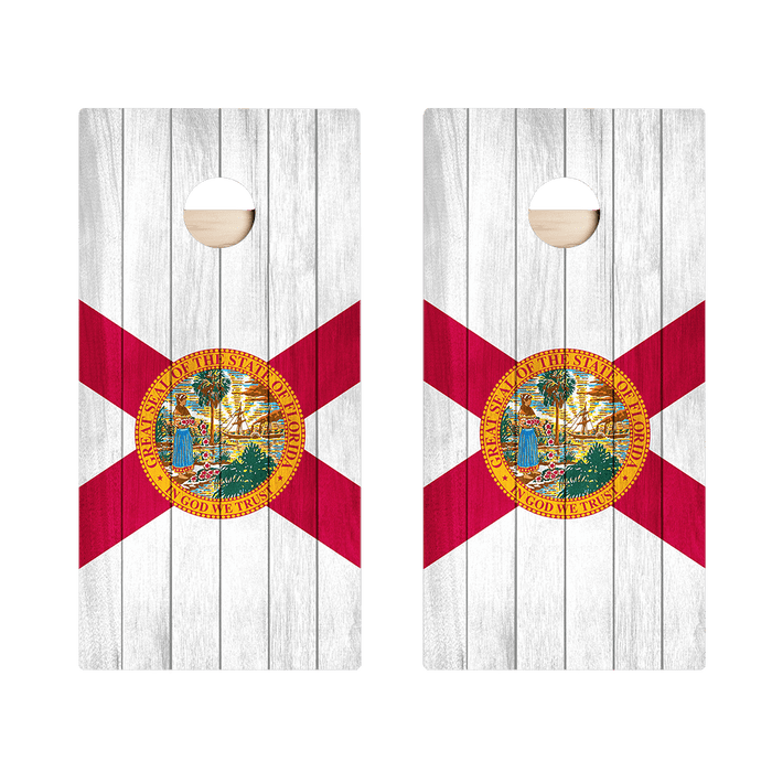 Florida Flag Star Cornhole Boards - ACA - 000113 | American Cornhole Association