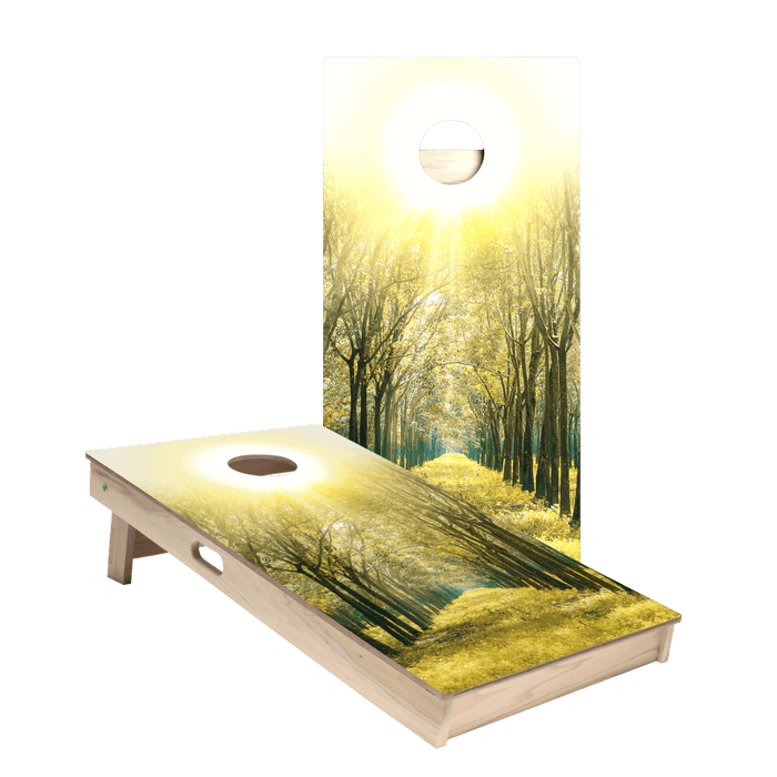 Forest Sunset Star Cornhole Boards - ACA - 000041 | American Cornhole Association