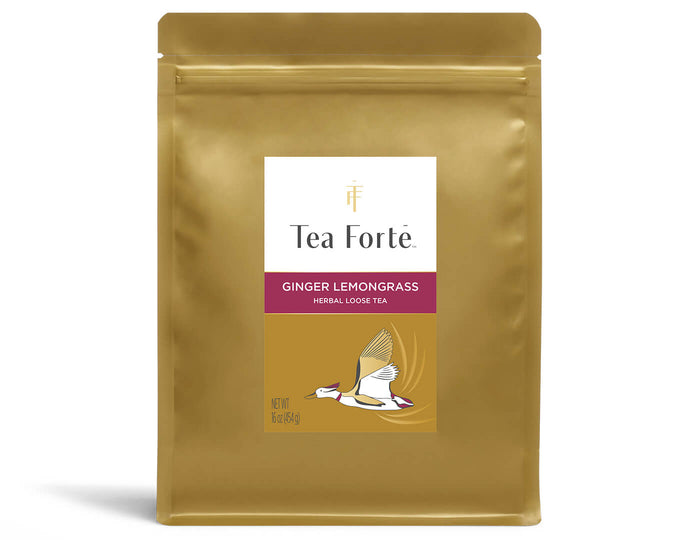 Ginger Lemongrass Loose Tea Pouch, front