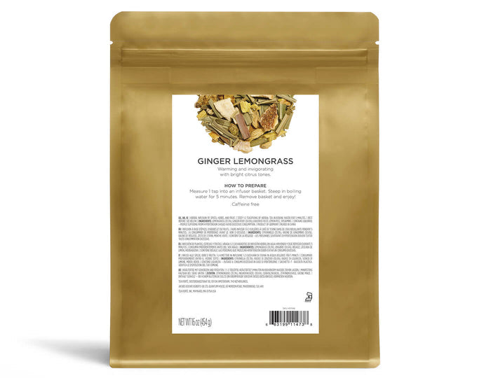 Ginger Lemongrass Loose Tea Pouch, back side