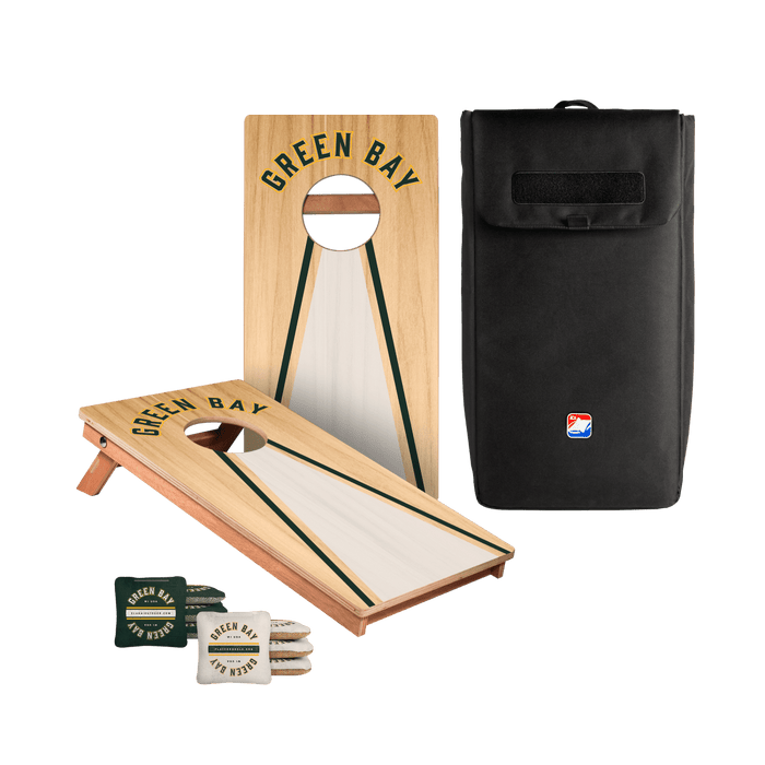 Green Bay Football Gameday Backyard 1x2 ft Cornhole Board Set - WACA - 500434 - WB | American Cornhole Association