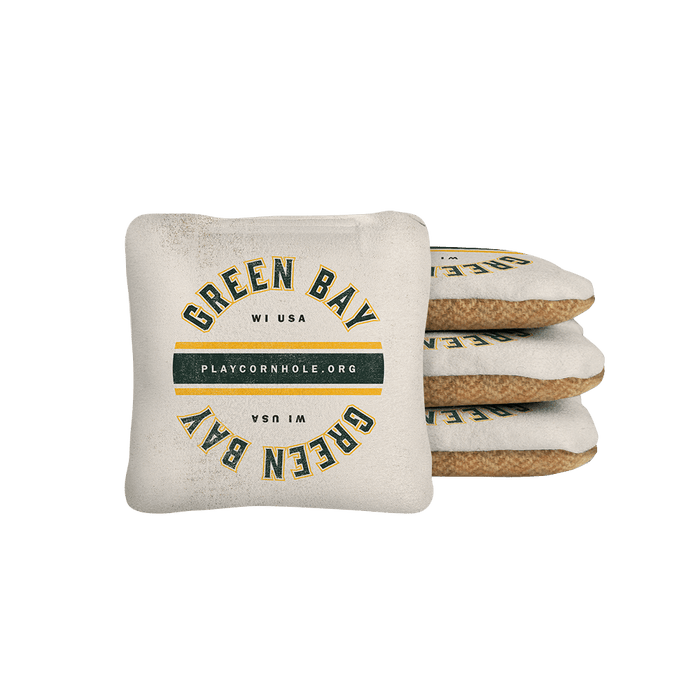 Green Bay Football Gameday Backyard 1x2 ft Cornhole Board Set - WACA - 500434 - WB | American Cornhole Association
