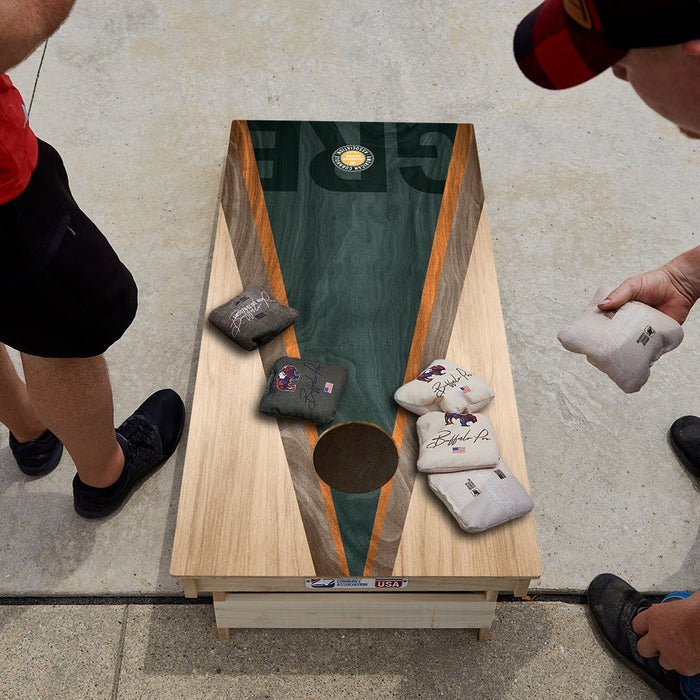 Green Bay Football Gameday Classic Triangle Star Cornhole Boards - ACA - 000455 | American Cornhole Association