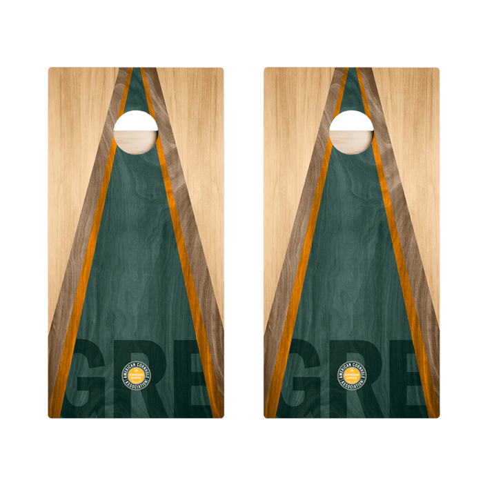 Green Bay Football Gameday Classic Triangle Star Cornhole Boards, - American Cornhole Association