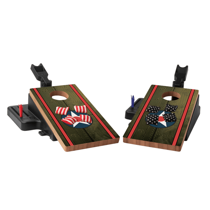 Green Bomber Double Chuck Mini Cornhole Tabletop Game, - American Cornhole Association