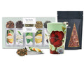 Essential Greens Tea Tasting Assortment Single Steeps Sampler box of 15 Single Steeps pouches a Fleur Kati Steeping Cup  and one pound bag of Amber Tea Sugar