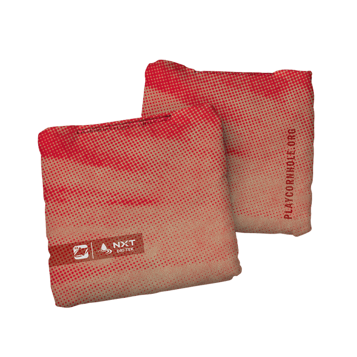 Halftone Horizon Red NXT Dri - Tek Cornhole Bags, - American Cornhole Association