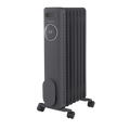 HeatFlux 1.5kw Digital Oil Filled Radiator with Remote Control - Grey